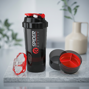 500ml PP <b>Protein</b> Shaker <b>Bottle</b> 3 Layer Mixing Cup With Lid Pill Compartment for Gym Sports Supplement Drinking - Product Image 2