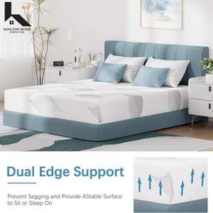 Matelas en mousse à mémoire de forme blanche |   <span class=keywords><strong>Lit</strong></span> dans une boîte, mousse ventilée rafraîchissante certifiée CertiPUR-US, housse <span class=keywords><strong>amovible</strong></span> lavable - Product Image 2