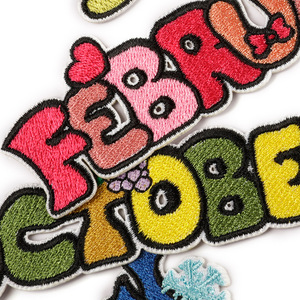 Patch brodé personnalisé en polyester avec lettres spirituelles, à thermocoller sur tissu, vente en gros - Product Image 2