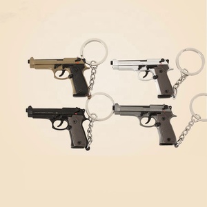 Porte-clés Pistolet Approvisionnement d'Usine Amovible 5cm Mini Beretta Métal Pistolet Modèle Porte-clés Alliage de Zinc Porte-clés Pistolet - Product Image 1