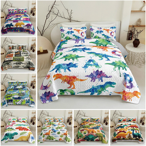 Juego de Ropa de Cama con Tema de Dinosaurios de Dibujos Animados, Juego de Funda de Edredón Ligera, Suave y Transpirable para el Dormitorio - Product Image 2