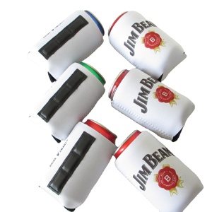 <b>Collapsible</b> Magnetic Neoprene Can Coolie for 12oz Beer Cans - Product Image 2