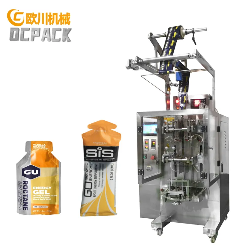 High precision ketchup jam coconut oil irregular energy gel shaped bags liquid packaging machine