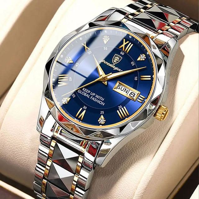 For Poedagar 615 Luxury Retro Sport Analog Quartz Business Daily Korean Simple Charm Antique Stainless Steel Leather Wristwatch