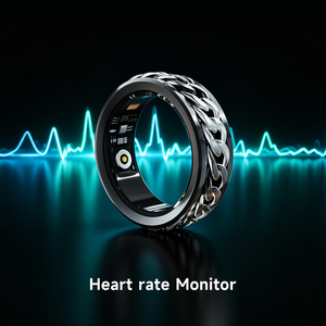 Bague connectée rotative avec contrôle par application, en acier inoxydable, étanche IP68, suivi du sommeil et de la forme physique, modes multisports, surveillance de la fréquence cardiaque - Product Image 5