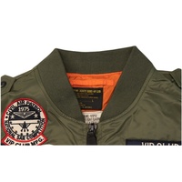 Badge brodé personnalisé en nylon 100% veste de baseball décontractée pilote tricolore manteau respirant grande taille grande marque spéciale