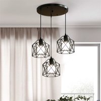 Vente en gros OEM ODM Lustre en fer moderne et simple de style nordique pour restaurant, chambre à coucher, cuisine, luminaires suspendus E27