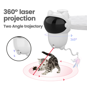 Jouet laser interactif intelligent pour animaux de compagnie, activé par <span class=keywords><strong>le</strong></span> mouvement, trajectoire aléatoire véritable, rechargeable, pour chats d'intérieur et chatons - Product Image 2
