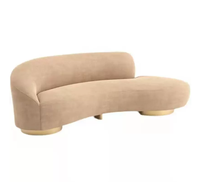 Ensemble de salon moderne et minimaliste : Canapé sectionnel, canapé incurvé, table basse – Idéal pour salon de beauté, centre commercial de vêtements