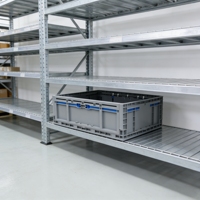 Caisse de rangement pliable JOIN en plastique avec clips de verrouillage sécurisés pour le bureau, la maison et l'utilisation en entrepôt léger