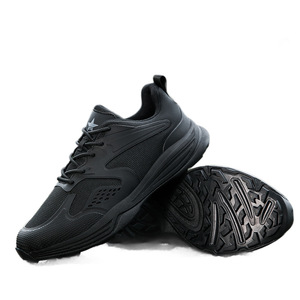 Chaussures de randonnée pour hommes, noires, en mesh, bout rond, respirantes, semelle extérieure en caoutchouc, semelle intermédiaire en EVA, toutes saisons, trekking en plein air - Product Image 5