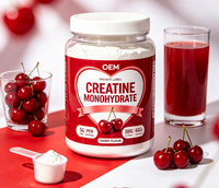 Créatine monohydrate en poudre OEM 300g Haute pureté Complément alimentaire pour adultes Croissance musculaire Énergie Soutien immunitaire Sans saveur