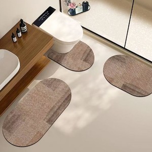 Set di <span class=keywords><strong>3</strong></span> <span class=keywords><strong>Tappetini</strong></span> da <span class=keywords><strong>Bagno</strong></span> Semplici, Assorbenti e Antiscivolo per Doccia e WC, Disponibili in Magazzino - Product Image 1