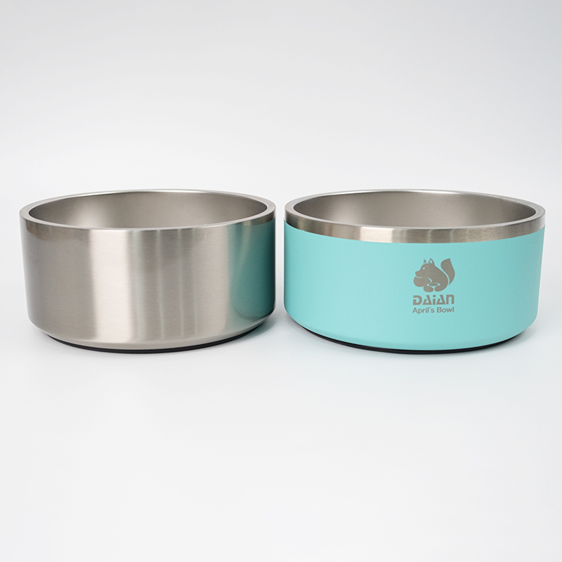 Изолированная миска для собак объемом 18 унций, 32 унции, 64 унции, миски из нержавеющей стали для питомцев, миски для кормления пищевых продуктов, металлические термомиски с порошковым покрытием