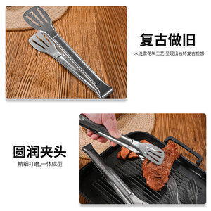 ที่คีบอาหารสเตนเลสสตีลลายช้างแบบย้อนยุค ทนความร้อน ใช้สำหรับย่างสเต็ก อุปกรณ์ครัว - Product Image 4