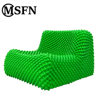 Fauteuil Bulle Confortable et Moderne de Designer, en Tissu Italien, pour Salon, Extérieur, Salle à Manger, Luxe, Texturé