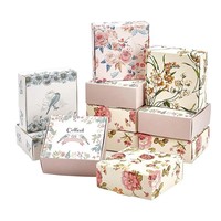 Boîte à dragées en carton blanc, boîte à chocolat, boîte à savon en forme de fleur, boîte d'emballage pour savon fait maison