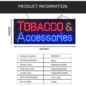 <span class=keywords><strong>Accesorios</strong></span> de tabaco brillantes de 11*27 pulgadas, letreros de tienda <span class=keywords><strong>para</strong></span> fumar, pantalla Led <span class=keywords><strong>para</strong></span> interiores, luz publicitaria, señalización animada <span class=keywords><strong>para</strong></span> tienda de humo - Product Image 5