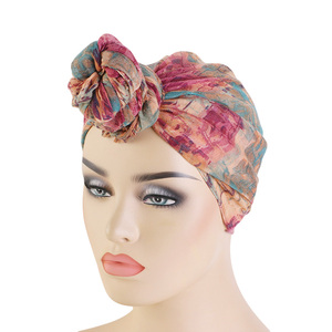 <span class=keywords><strong>Bandana</strong></span> Bali in Voile Tie-Dye alla Moda, Turbante Annodato con Pompon <span class=keywords><strong>per</strong></span> Donne, Accessorio di Lusso <span class=keywords><strong>per</strong></span> <span class=keywords><strong>Capelli</strong></span> - Product Image 4
