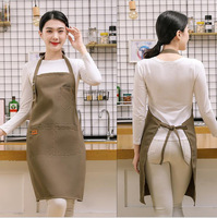 Tablier en toile Polyester et coton de haute qualité, 1 pièce, réutilisable, pour l'art des ongles et la cuisine