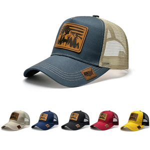 Wholesale Custom logo Mesh Baseball Cap Breathable Summer Caps Dad Hat Outdoor Fishing Hats Bone Gorras Snapback Trucker Cap