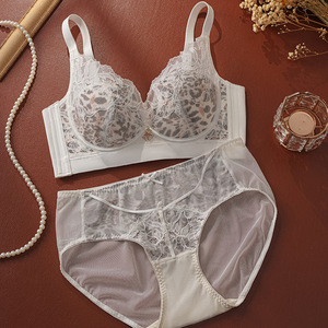 6610 ren báo in áo ngực ánh sáng lỗ cup có thể điều chỉnh cho ngực lớn vòng thép mềm tập hợp cho thấy đồ lót nhỏ - Product Image 6