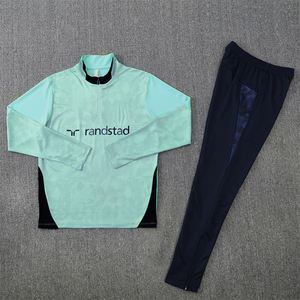 Traje de Entrenamiento de Fútbol para Clubes Europeos, Otoño-Invierno, Largo, con Media Cremallera, 25/26 Marsella, 100% Poliéster, Secado Rápido - Product Image 3