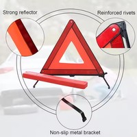 H-0097 Triangle de signalisation pliable pour véhicule, triangle de signalisation réfléchissant pour voiture, kit d'urgence automobile