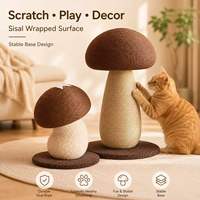 Vente en gros : Griffoir pour chat en forme de champignon en jute, mobilier décoratif d'intérieur pour chats, pour animaleries OEM ODM