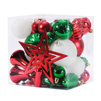 45 pièces accessoires de noël fête nouveautés décorations boule de noël et ornements d'arbre accessoires de noël ensemble de cadeaux