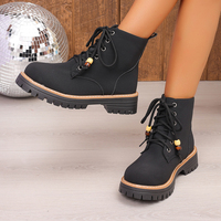 Bottines à talon compensé et à fronces pour femmes