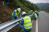 Barandilla de Seguridad para Carreteras de Acero Galvanizado por Inmersión en Caliente, Tipo W, Certificada EN1317, Sistema de Barrera de Seguridad Vial, Fabricante Profesional