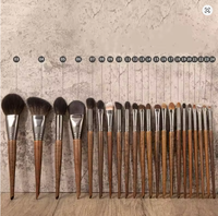 22 pièces d'outils de beauté en poils de chèvre avec manche en bois, outils cosmétiques, pinceaux de maquillage, ensembles de pinceaux de maquillage