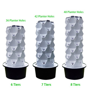 Agriculture hydroponique tour de <span class=keywords><strong>jardin</strong></span> grande 10 couches avec système de 60 trous pour la famille plante laitue <span class=keywords><strong>salade</strong></span> fraise - Product Image 1