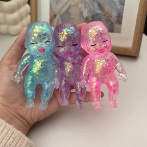 Juguete Blandito de Maltosa con Purpurina, Muñeca Transparente de TPR para Dormir, Juguete Antiestrés de Rebote Lento para Apretar - Product Image 2