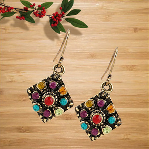 LX6008 Pendientes de gota vintage Pendientes geométricos de moda Pendientes simples Joyería al por mayor - Product Image 4