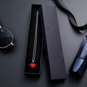 Black Kraft Paper Jewelry Box Rectangular Gift Box For Necklaces Earrings <b>Bracelets</b> Packaging Zhejiang Origin F36 - Product Image 3