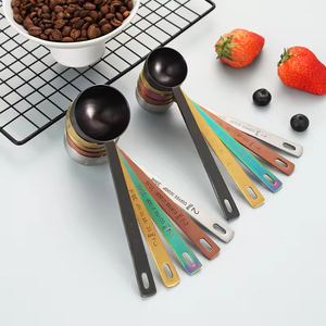 Cấp thực phẩm thép không gỉ dài xử lý Muỗng Canh Đo Scoop Vàng Cà Phê Đo muỗng - Product Image 2