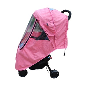 Di Vendita caldo Del Bambino Passeggino Grande Anti-Uv Biancheria di Plastica In PVC di Ventilazione Floreale Trasparente <span class=keywords><strong>Universale</strong></span> Passeggino Copertura Della Pioggia - Product Image 4