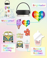 Paquete de 300 Pegatinas Adhesivas de Vinilo Impermeables con Diseños de Personajes de Dibujos Animados para Niños |   Recuerdos Personalizables para Fiestas de Regreso a Clases