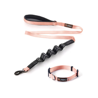 Laisse pour chien personnalisée en néoprène, souple, durable, absorbant les chocs, pour la course et la marche, avec poignée, OEM sur mesure, vente en gros