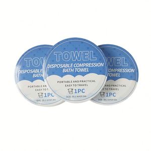 Grande serviette de bain jetable de voyage en tissu non tissé écologique compressée - Product Image 1
