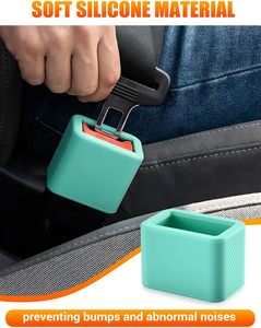 Support de boucle de <span class=keywords><strong>ceinture</strong></span> de sécurité en silicone phosphorescent - Accessoires intérieurs de <span class=keywords><strong>voiture</strong></span> à accès facile, compatible avec la plupart des voitures, fabriqué en Chine - Product Image 2