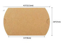 Boîte cadeau artisanale en papier kraft transparent à triple compartiment, design oreiller, fermeture magnétique, poignée – Logo personnalisé, impression UV, recyclée