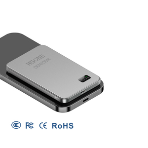 Batterie externe universelle ultra-mince 2-en-1 Li-Polymère 10000 mAh, station d'alimentation en alliage d'aluminium, charge rapide 20W, type sans fil - Product Image 3