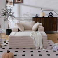 Canapé-lit sectionnel surdimensionné en velours côtelé, canapé sans structure, canapés-lits, fauteuil, mobilier de luxe pour appartement et hôtel, OEM ODM