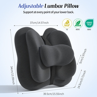 Coussin de soutien lombaire pour chaise de bureau, soutien lombaire en mousse à mémoire de forme, soulagement des douleurs dorsales, coussin ergonomique pour chaise de bureau