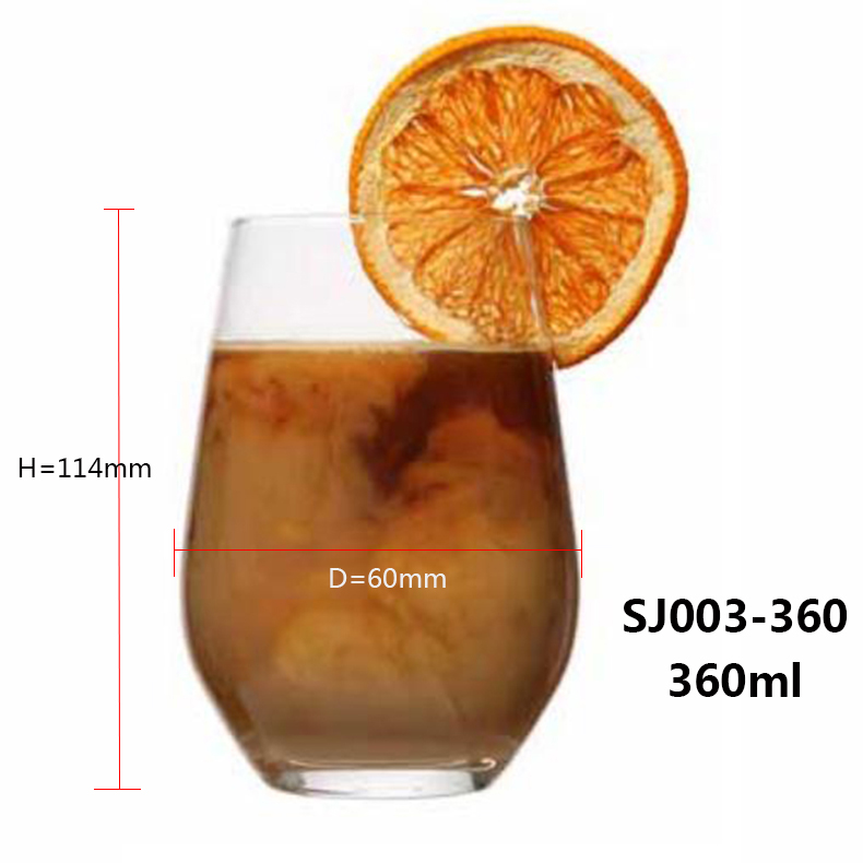 Multifunction Resistance Clear Stemless Wine Water Glass ware Tumbler Crystal lead-free Whiskey Bourbon Juice Tasting Customised