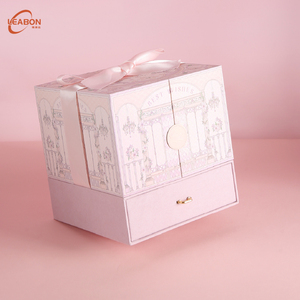 Caja de Papel Rígido Magnética de Doble Puerta con Diseño de <span class=keywords><strong>Amor</strong></span> <span class=keywords><strong>Eterno</strong></span> Personalizado, con Estampado en Dorado, para Recuerdos de Boda, Compromiso, Dulces, Joyería - Product Image 6