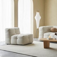Zayshine italien minimaliste crème blanc velours chaise inclinable salon chambre compresser modulaire barbe à papa canapé chaise